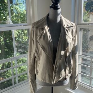 Faux suede leather jacket